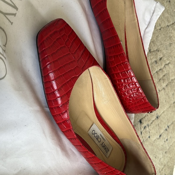 Jimmy Choo Mirele Flat Croc Embossed Leather 36 - Picture 6 of 6